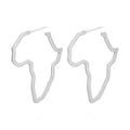 Boucles d'oreilles acier inoxydable carte africaine - FoytiShop