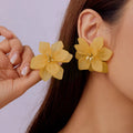 🌺 Boucles d'Oreilles Acrylique Grandes Fleurs Femme - Design Élégant - FoytiShop