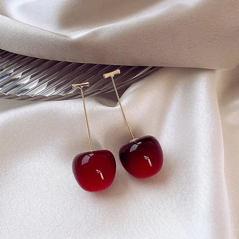 Boucles d'Oreilles Cerise Fraise - Femme - FoytiShop