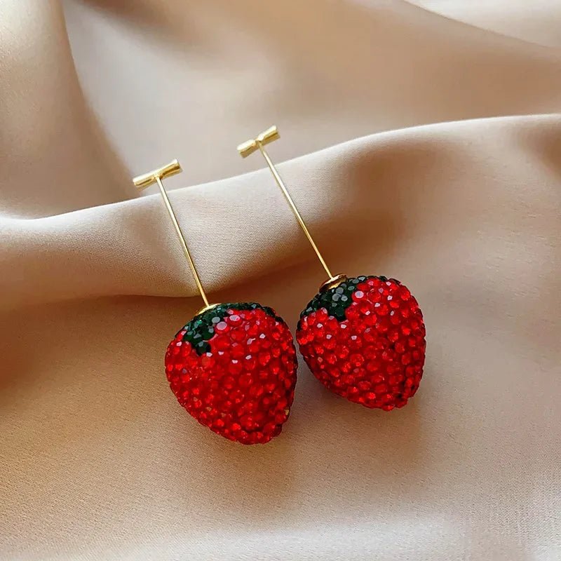 Boucles d'Oreilles Cerise Fraise - Femme - FoytiShop