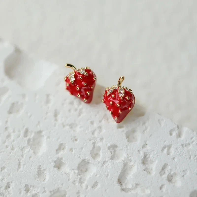 Boucles d'Oreilles Cerise Fraise - Femme - FoytiShop