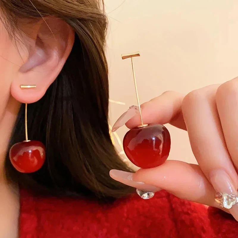 Boucles d'Oreilles Cerise Fraise - Femme - FoytiShop
