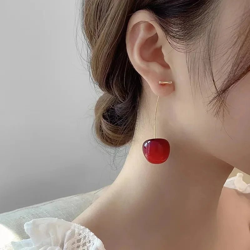 Boucles d'Oreilles Cerise Fraise - Femme - FoytiShop