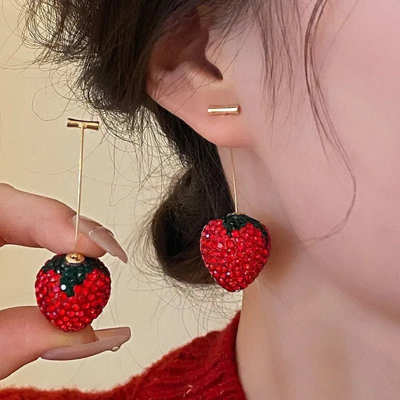 Boucles d'Oreilles Cerise Fraise - Femme - FoytiShop