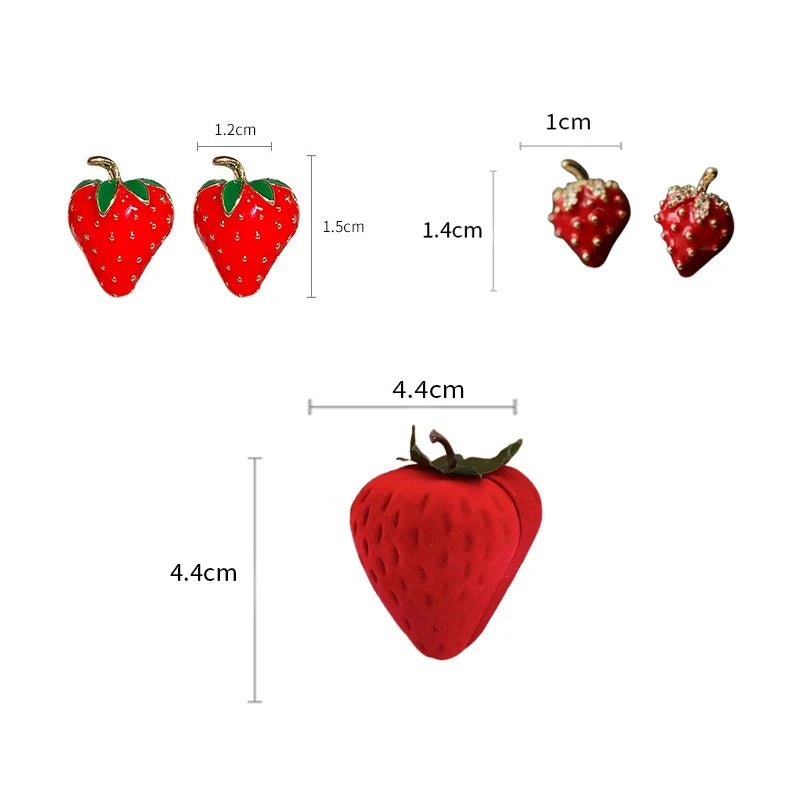 Boucles d'Oreilles Cerise Fraise - Femme - FoytiShop