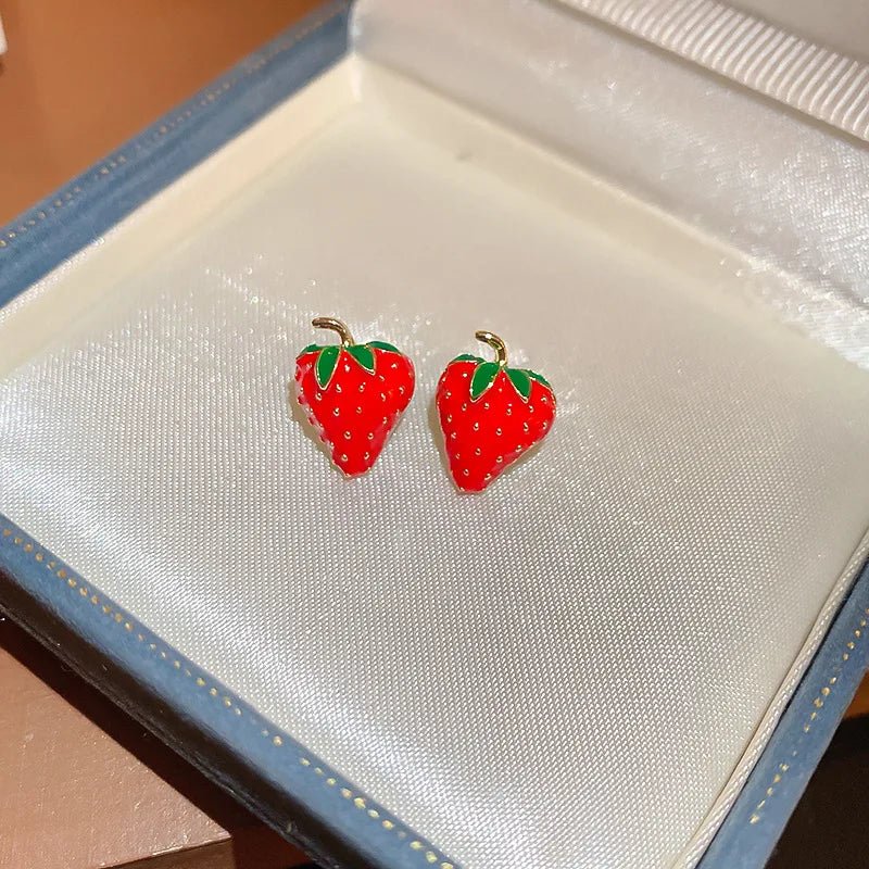 Boucles d'Oreilles Cerise Fraise - Femme - FoytiShop