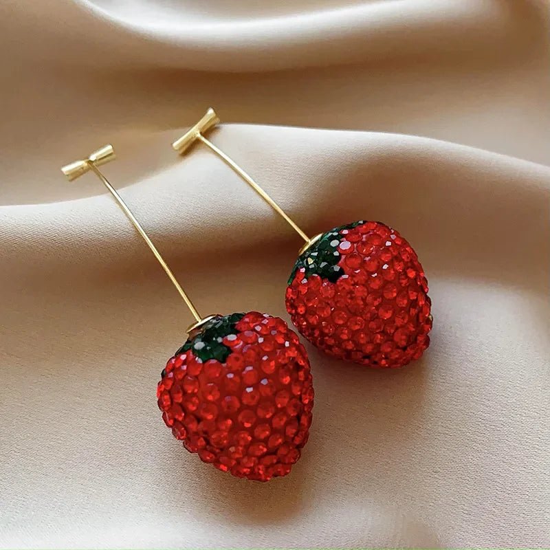 Boucles d'Oreilles Cerise Fraise - Femme - FoytiShop