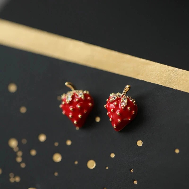 Boucles d'Oreilles Cerise Fraise - Femme - FoytiShop