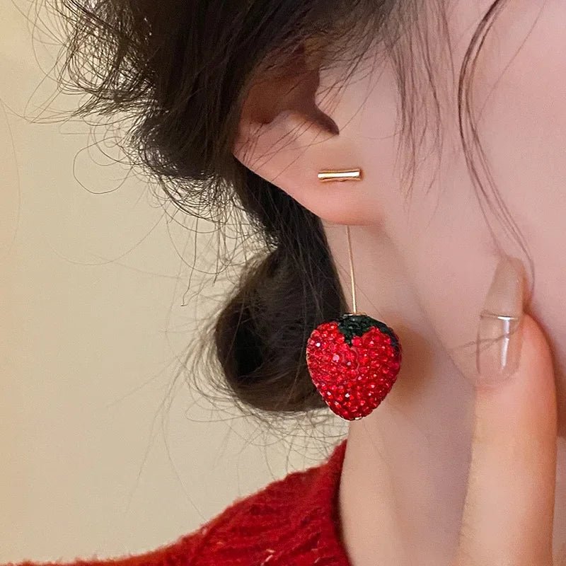 Boucles d'Oreilles Cerise Fraise - Femme - FoytiShop
