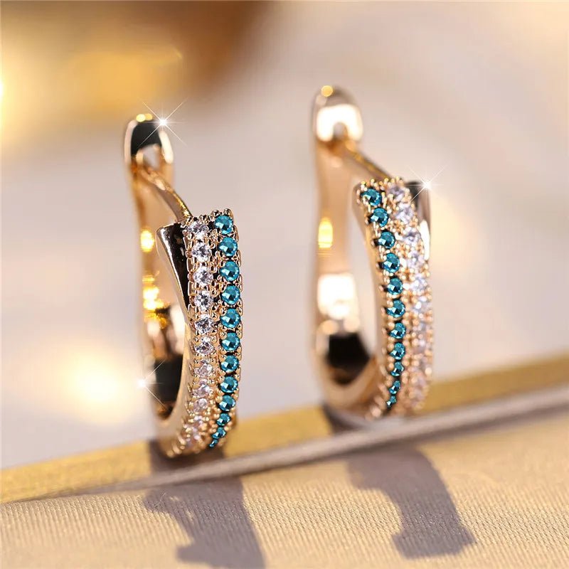 Boucles d'Oreilles Clip Zircon Rouge - Femme - FoytiShop