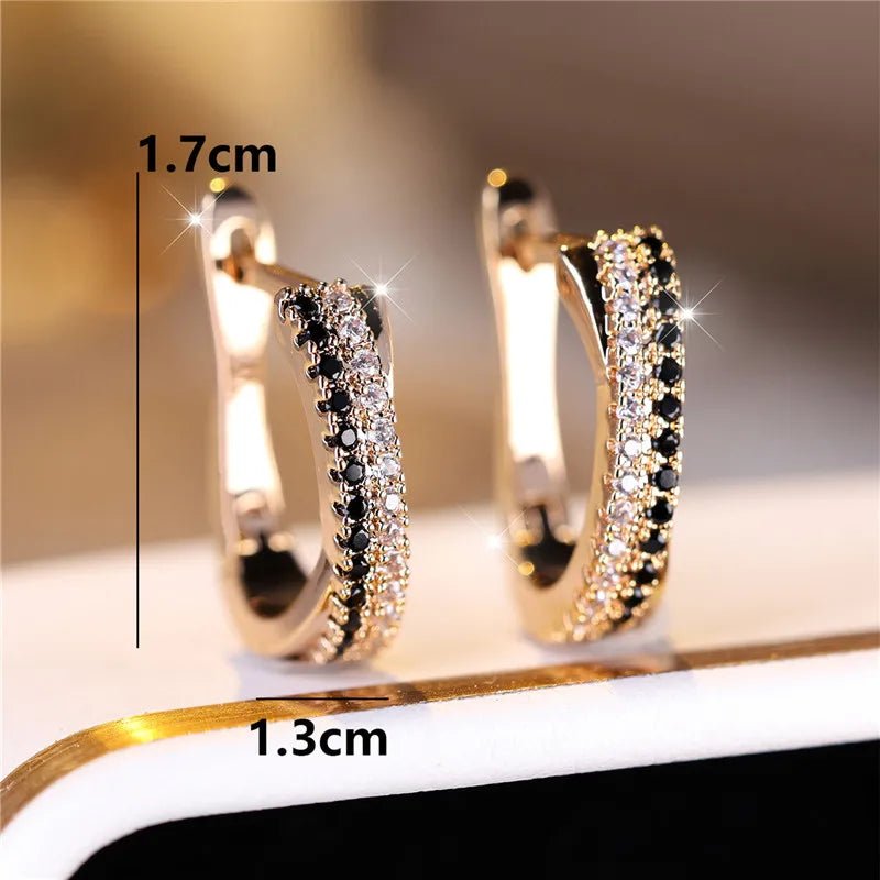 Boucles d'Oreilles Clip Zircon Rouge - Femme - FoytiShop