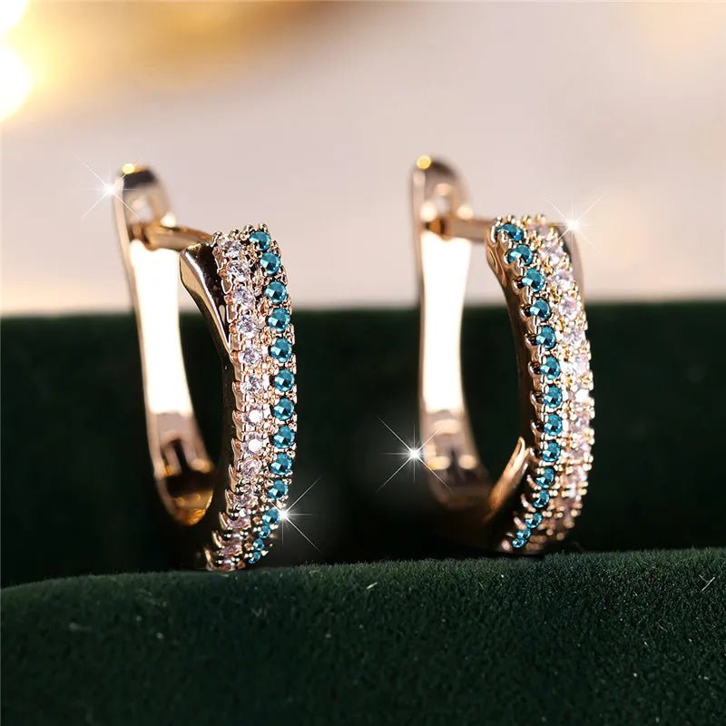 Boucles d'Oreilles Clip Zircon Rouge - Femme - FoytiShop
