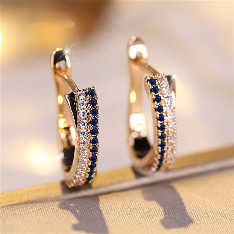 Boucles d'Oreilles Clip Zircon Rouge - Femme - FoytiShop
