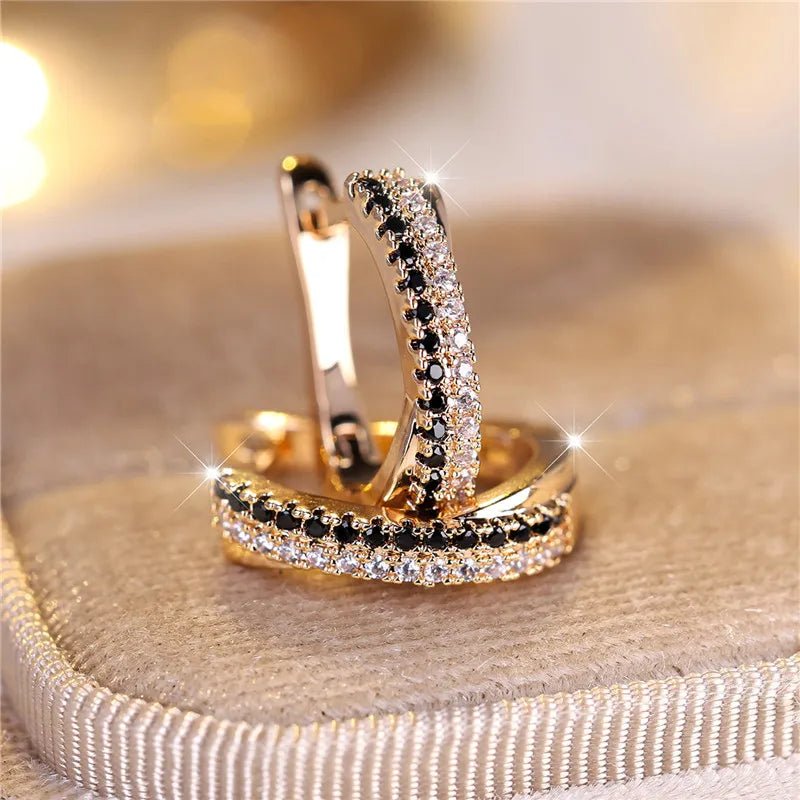 Boucles d'Oreilles Clip Zircon Rouge - Femme - FoytiShop