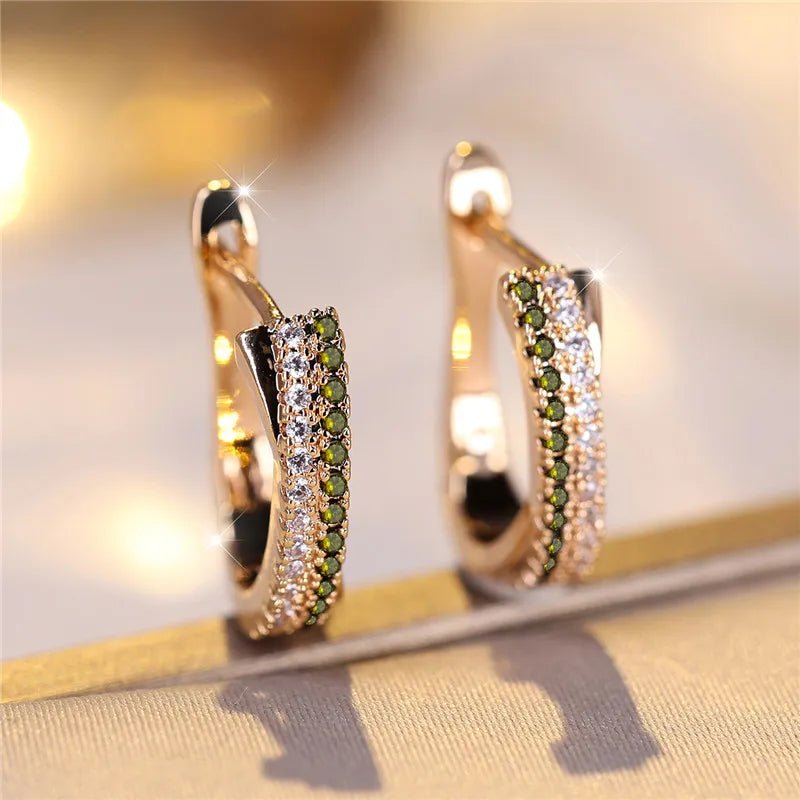 Boucles d'Oreilles Clip Zircon Rouge - Femme - FoytiShop