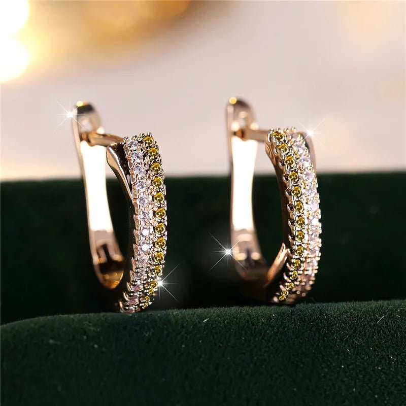Boucles d'Oreilles Clip Zircon Rouge - Femme - FoytiShop
