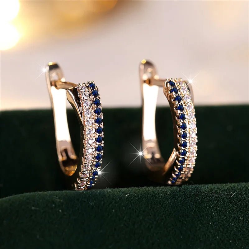 Boucles d'Oreilles Clip Zircon Rouge - Femme - FoytiShop
