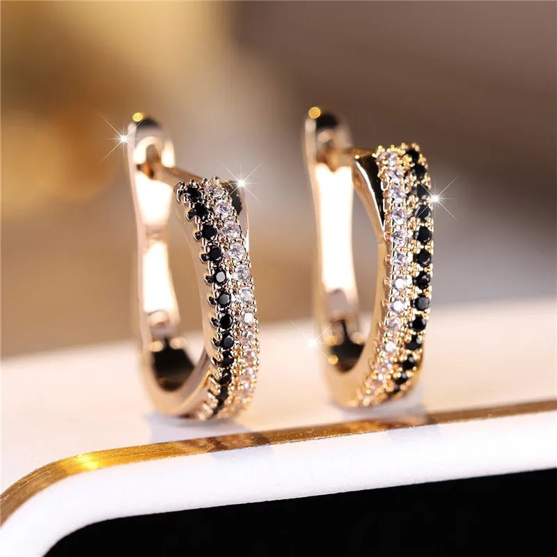 Boucles d'Oreilles Clip Zircon Rouge - Femme - FoytiShop