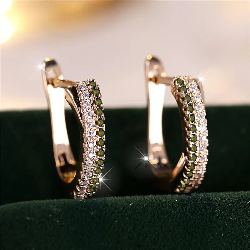 Boucles d'Oreilles Clip Zircon Rouge - Femme - FoytiShop