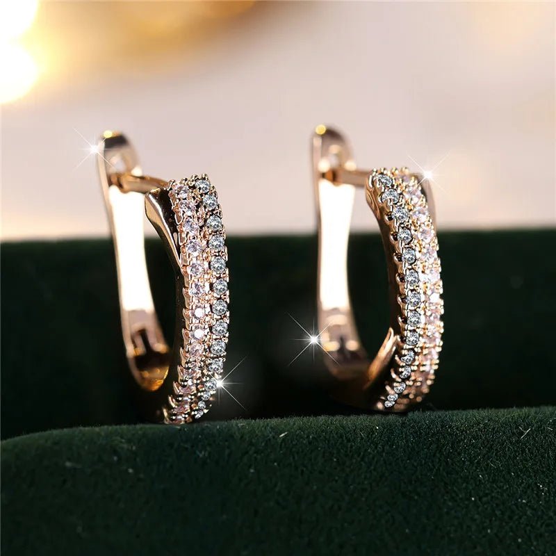 Boucles d'Oreilles Clip Zircon Rouge - Femme - FoytiShop