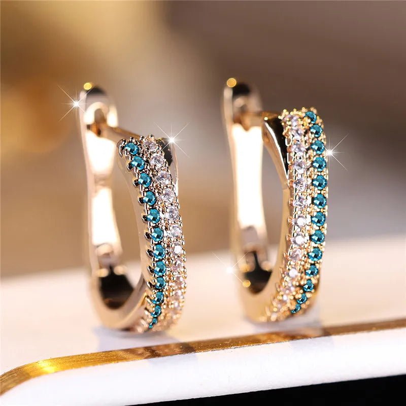 Boucles d'Oreilles Clip Zircon Rouge - Femme - FoytiShop