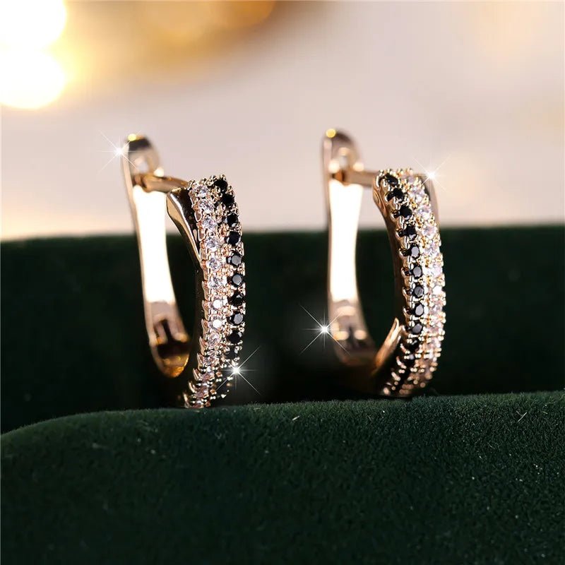 Boucles d'Oreilles Clip Zircon Rouge - Femme - FoytiShop