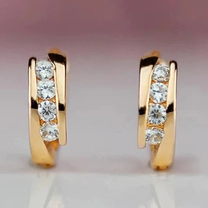 Boucles d'oreilles créoles couleur or pour femmes, usage quotidien - FoytiShop