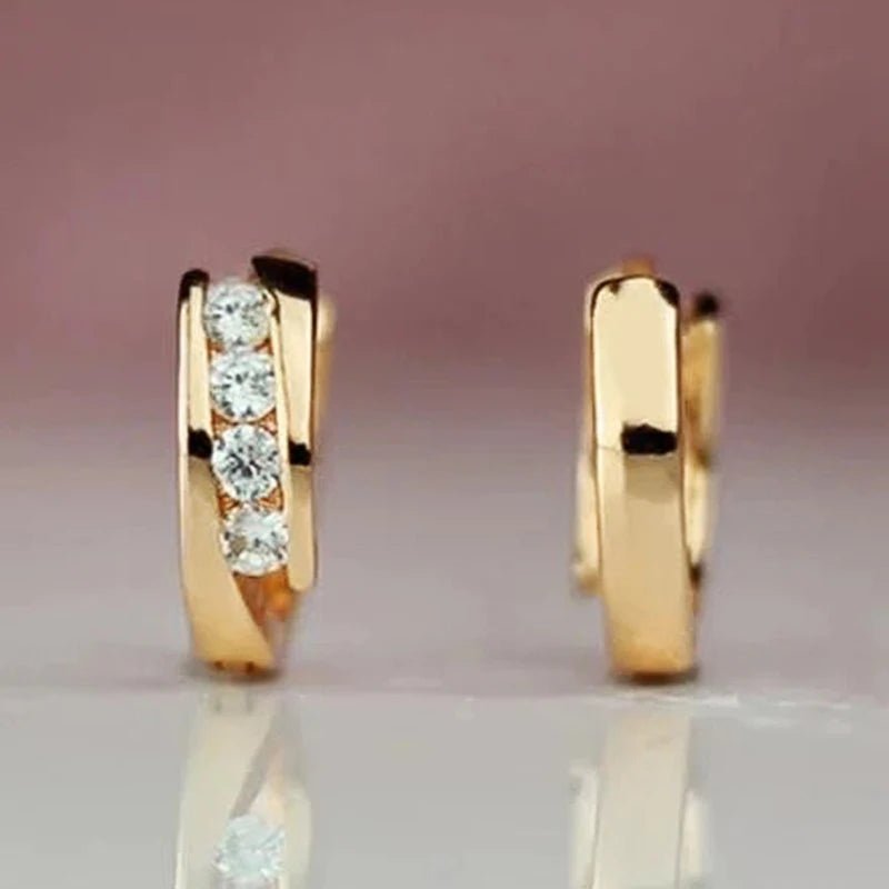 Boucles d'oreilles créoles couleur or pour femmes, usage quotidien - FoytiShop