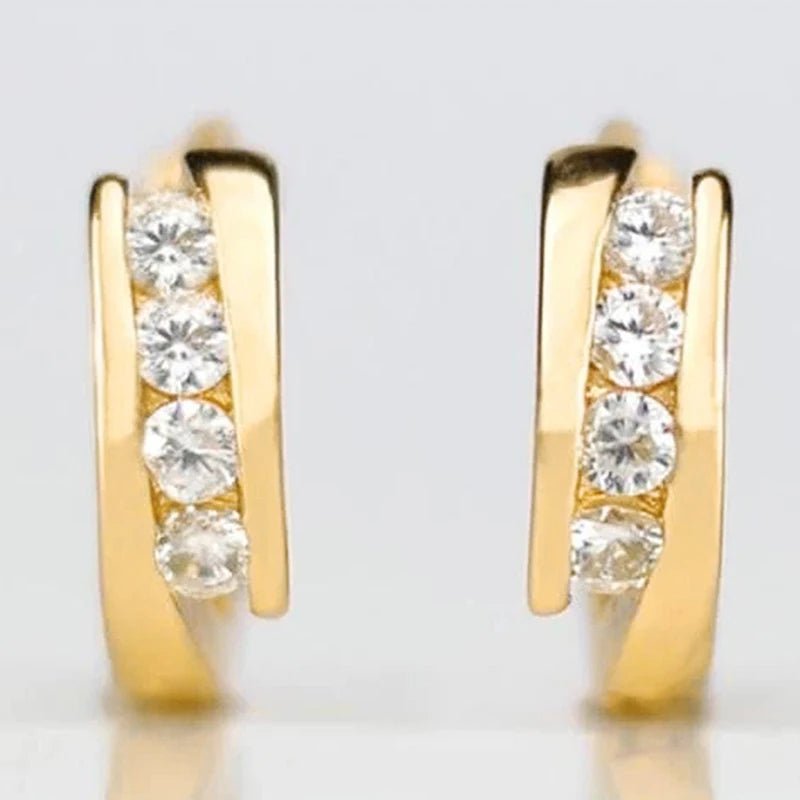 Boucles d'oreilles créoles couleur or pour femmes, usage quotidien - FoytiShop