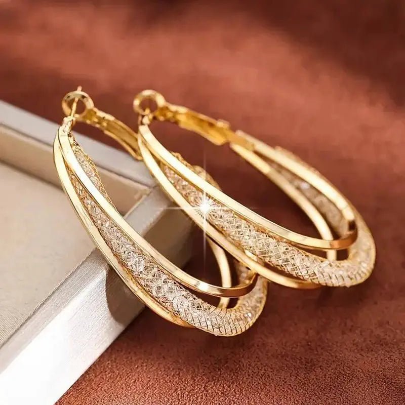 Boucles d'Oreilles Créoles Cristal - Femme - FoytiShop