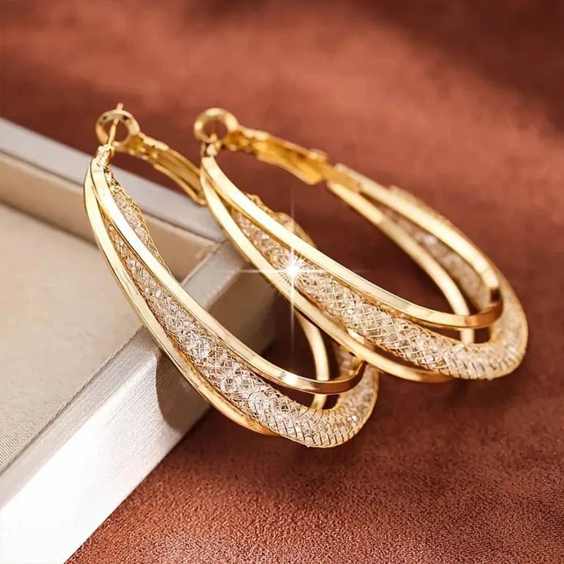 Boucles d'Oreilles Créoles Cristal - Femme - FoytiShop