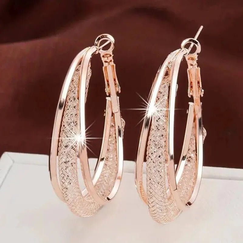 Boucles d'Oreilles Créoles Cristal - Femme - FoytiShop
