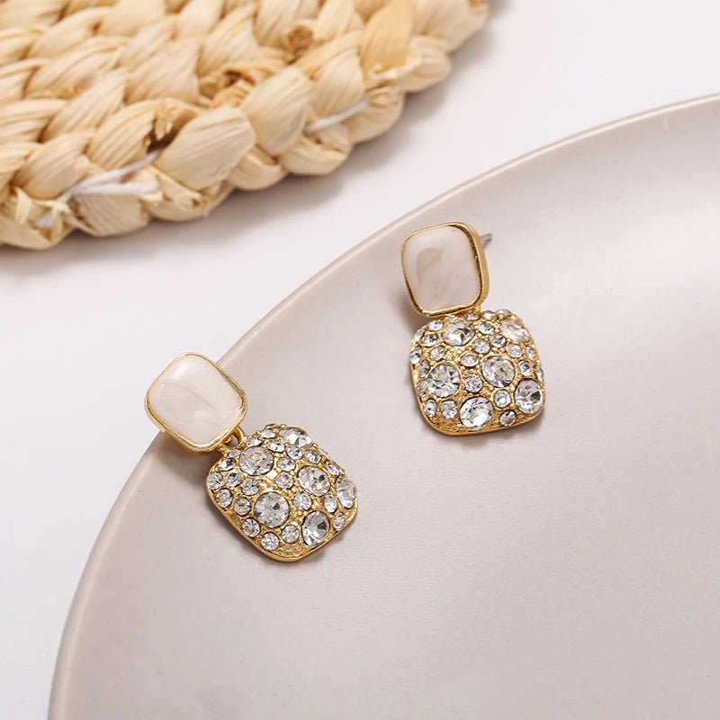 Boucles d'Oreilles Cristal Violet – Style Vintage Brillant - FoytiShop
