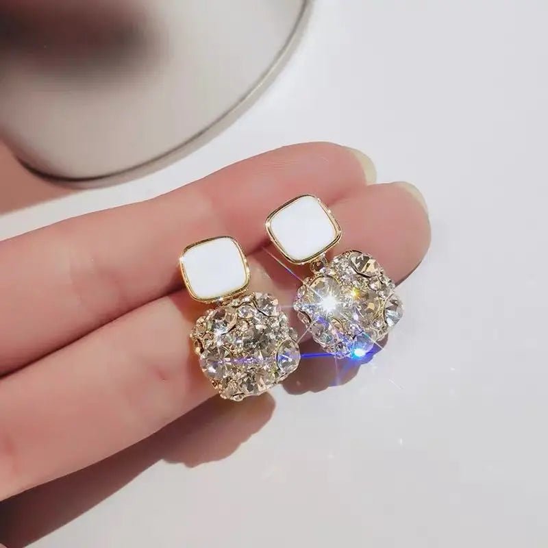 Boucles d'Oreilles Cristal Violet – Style Vintage Brillant - FoytiShop