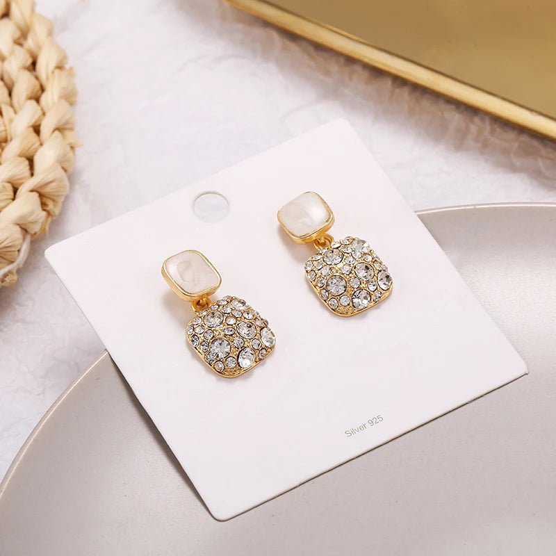 Boucles d'Oreilles Cristal Violet – Style Vintage Brillant - FoytiShop