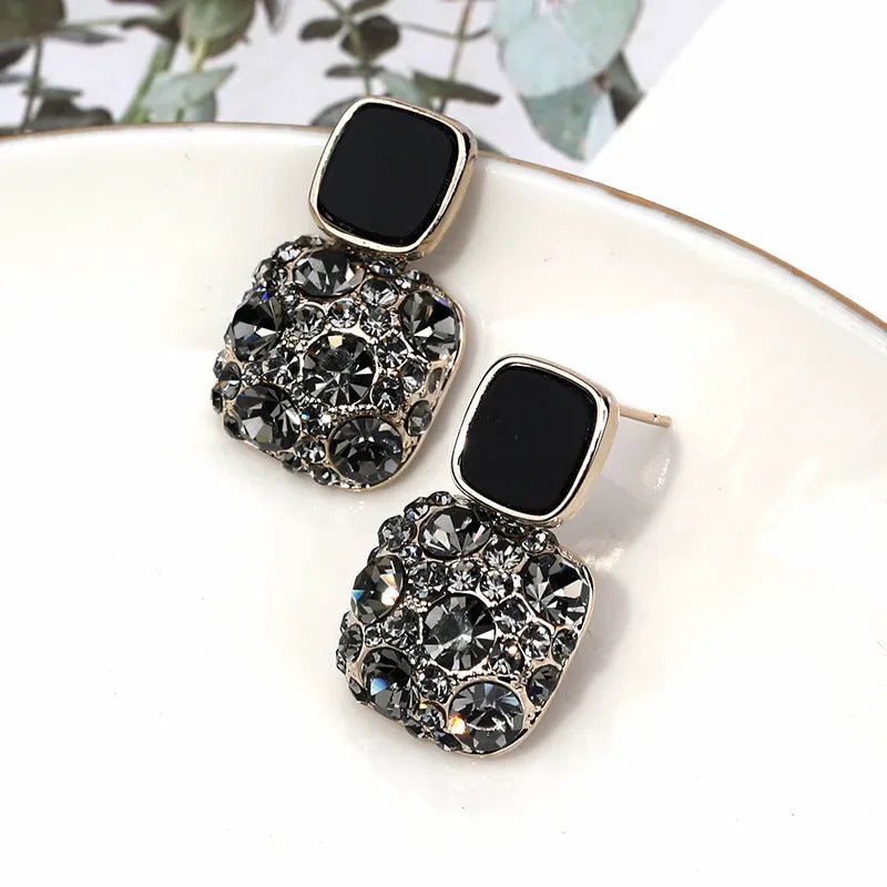 Boucles d'Oreilles Cristal Violet – Style Vintage Brillant - FoytiShop
