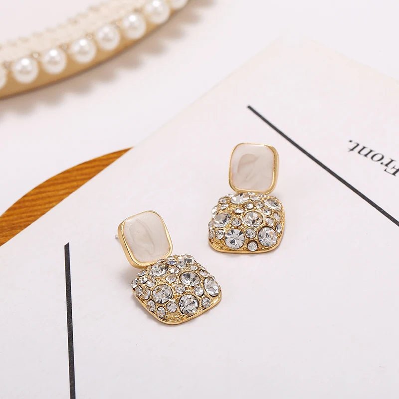 Boucles d'Oreilles Cristal Violet – Style Vintage Brillant - FoytiShop