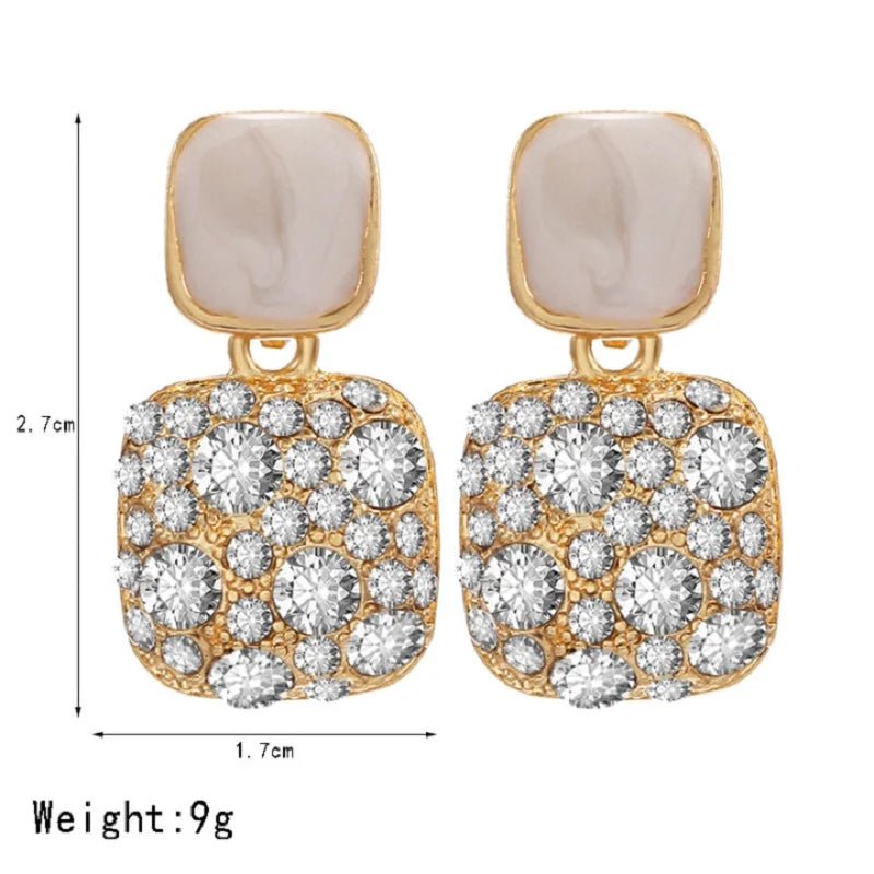 Boucles d'Oreilles Cristal Violet – Style Vintage Brillant - FoytiShop