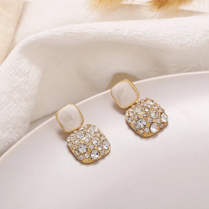 Boucles d'Oreilles Cristal Violet – Style Vintage Brillant - FoytiShop