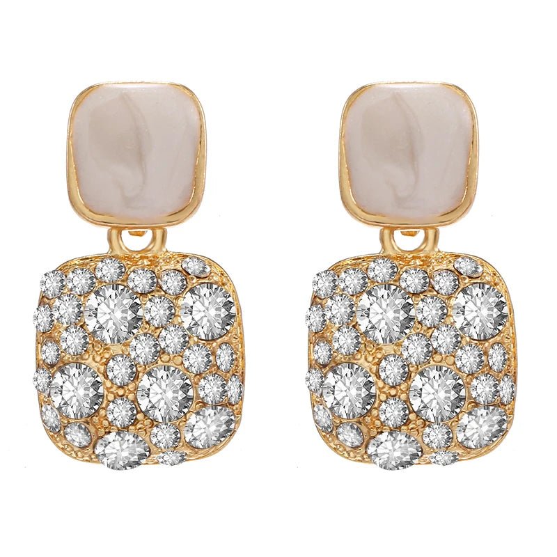 Boucles d'Oreilles Cristal Violet – Style Vintage Brillant - FoytiShop