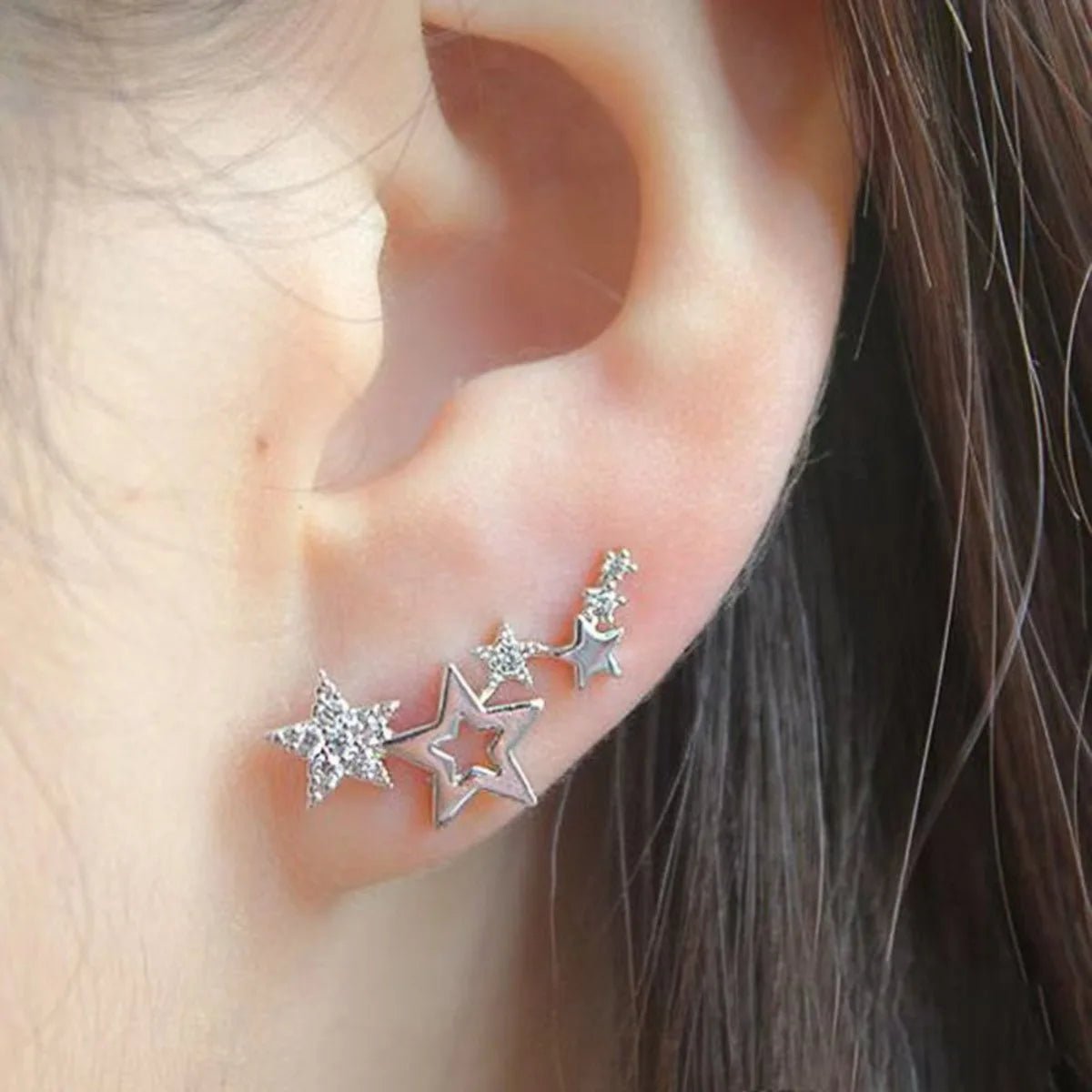 Boucles d'Oreilles Étoile Brillante - Femme - FoytiShop