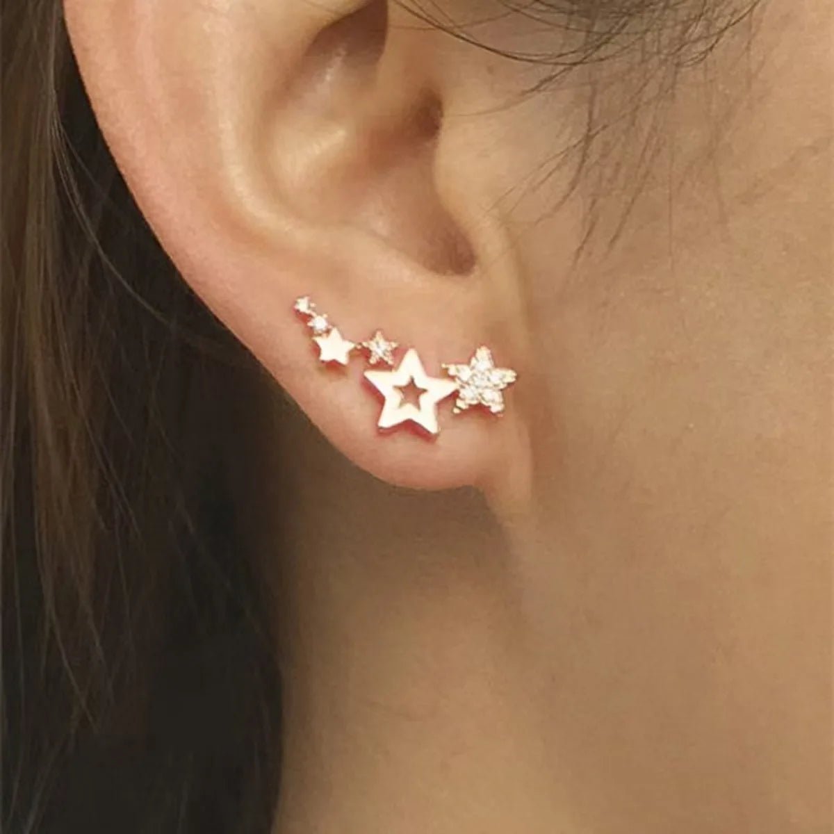 Boucles d'Oreilles Étoile Brillante - Femme - FoytiShop