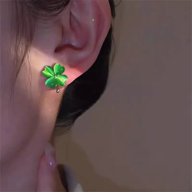 Boucles d'Oreilles Feuilles Vertes - Femme - FoytiShop