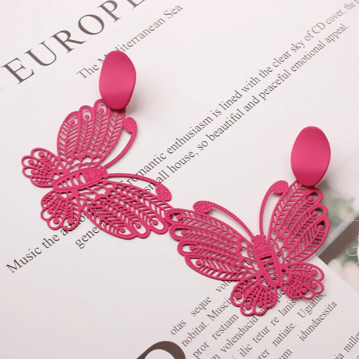 🌸 Boucles d'Oreilles Fleur Forêt Noire - Motif Ajouré Goutte d'Eau Style Coréen - FoytiShop