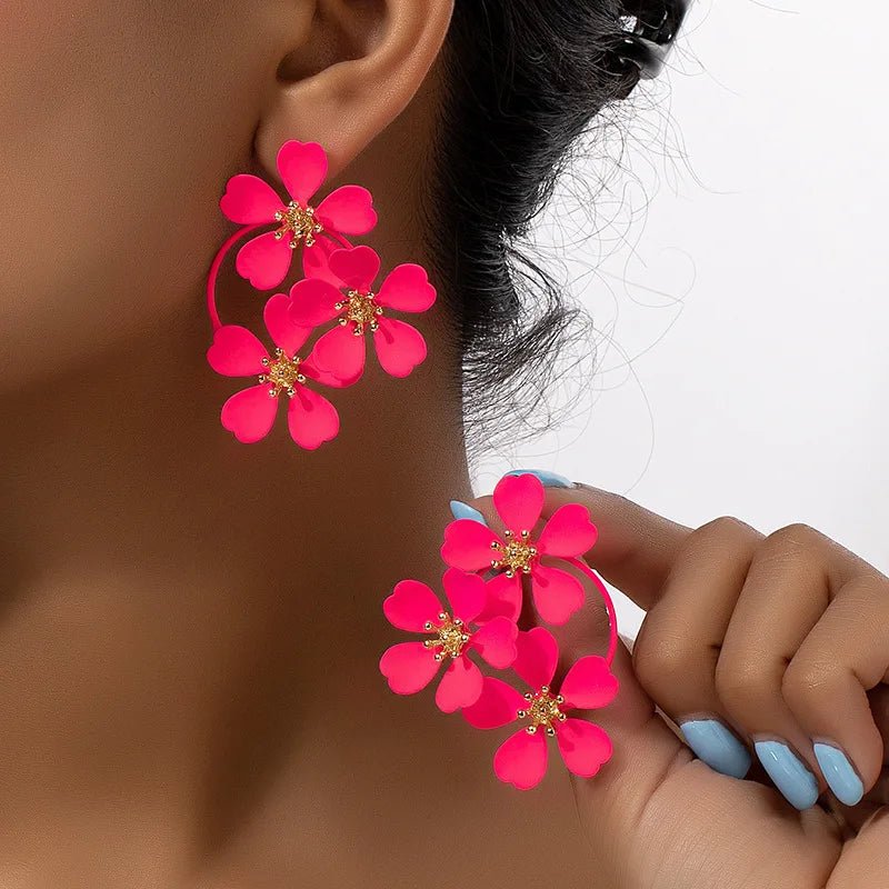 Boucles d'Oreilles Fleur Vintage – Style Bohème Été - FoytiShop