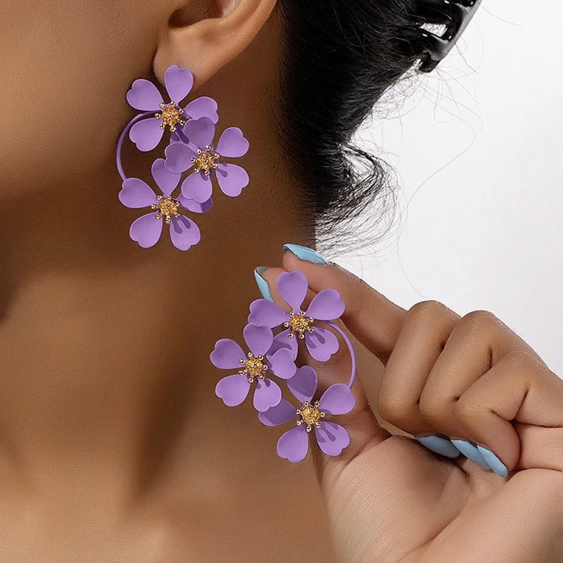 Boucles d'Oreilles Fleur Vintage – Style Bohème Été - FoytiShop
