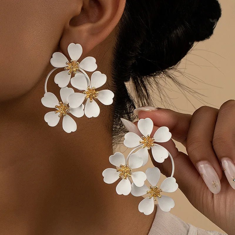 Boucles d'Oreilles Fleur Vintage – Style Bohème Été - FoytiShop
