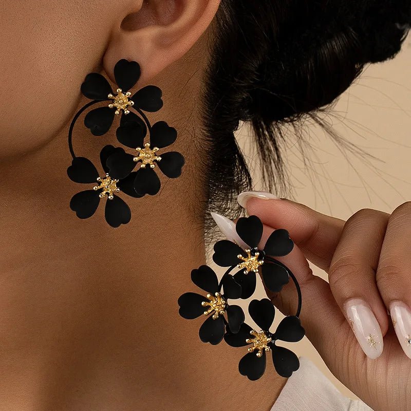 Boucles d'Oreilles Fleur Vintage – Style Bohème Été - FoytiShop