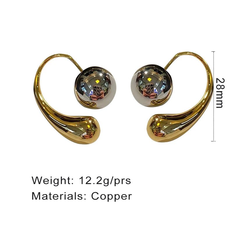 Boucles d'Oreilles Goutte d'Eau Cuivre Rétro Luxe - FoytiShop