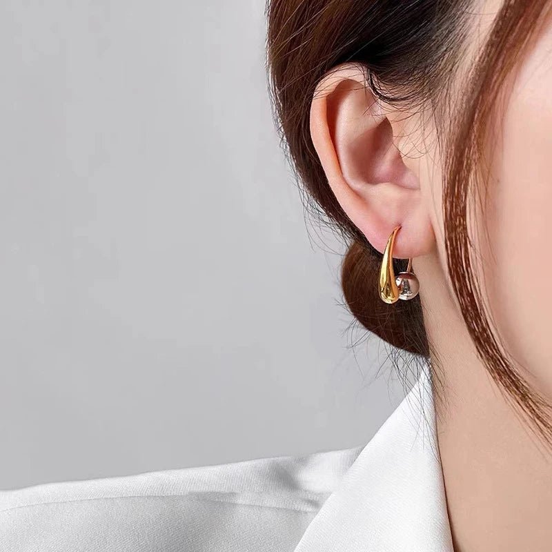 Boucles d'Oreilles Goutte d'Eau Cuivre Rétro Luxe - FoytiShop